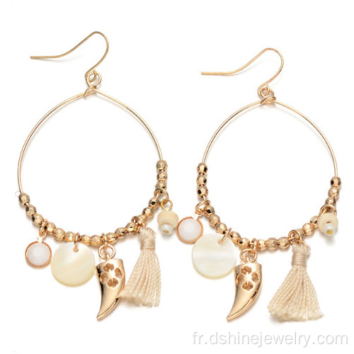 Bijoux uniques Gold Plated gland perlé boucles d’oreilles
